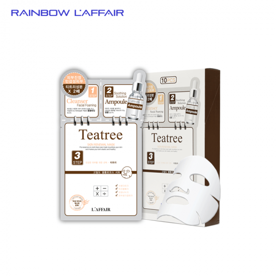 10 combo mặt nạ kiểm sót dầu - mụn 3 bước Rainbow L'affair Teatree  