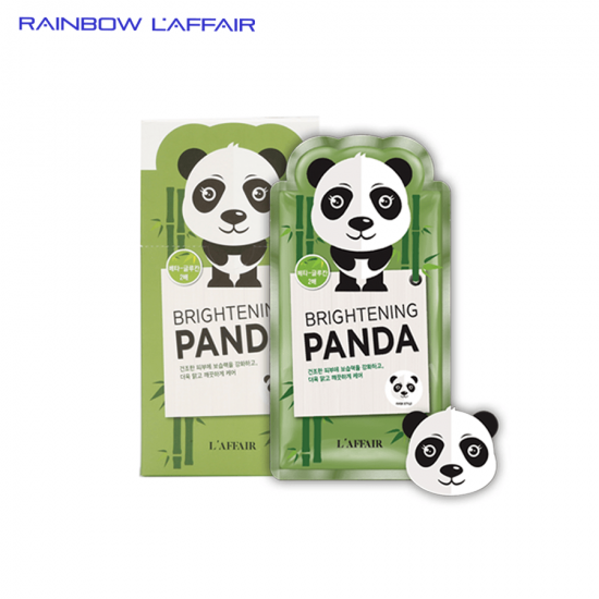 Hộp 10 mặt nạ dưỡng trắng - tái tạo - trẻ hóa da Rainbow L'affair Brightening Panda 250ml