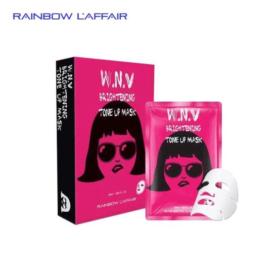 Hộp 10 mặt nạ dưỡng trắng - tái tạo - trẻ hóa da Rainbow Laffair WNV Brighting Tone Up 250ml